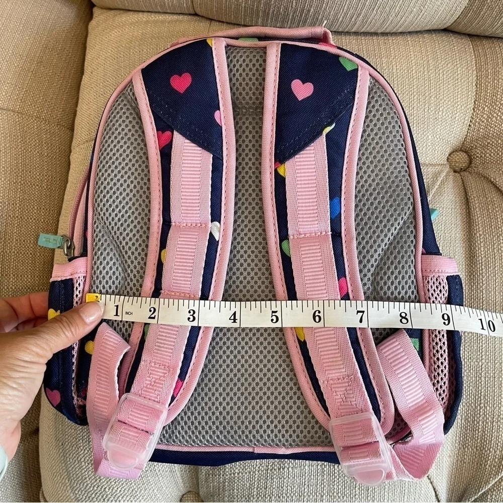 MACKENZIE Navy Pink Multi Heart Mini Backpack